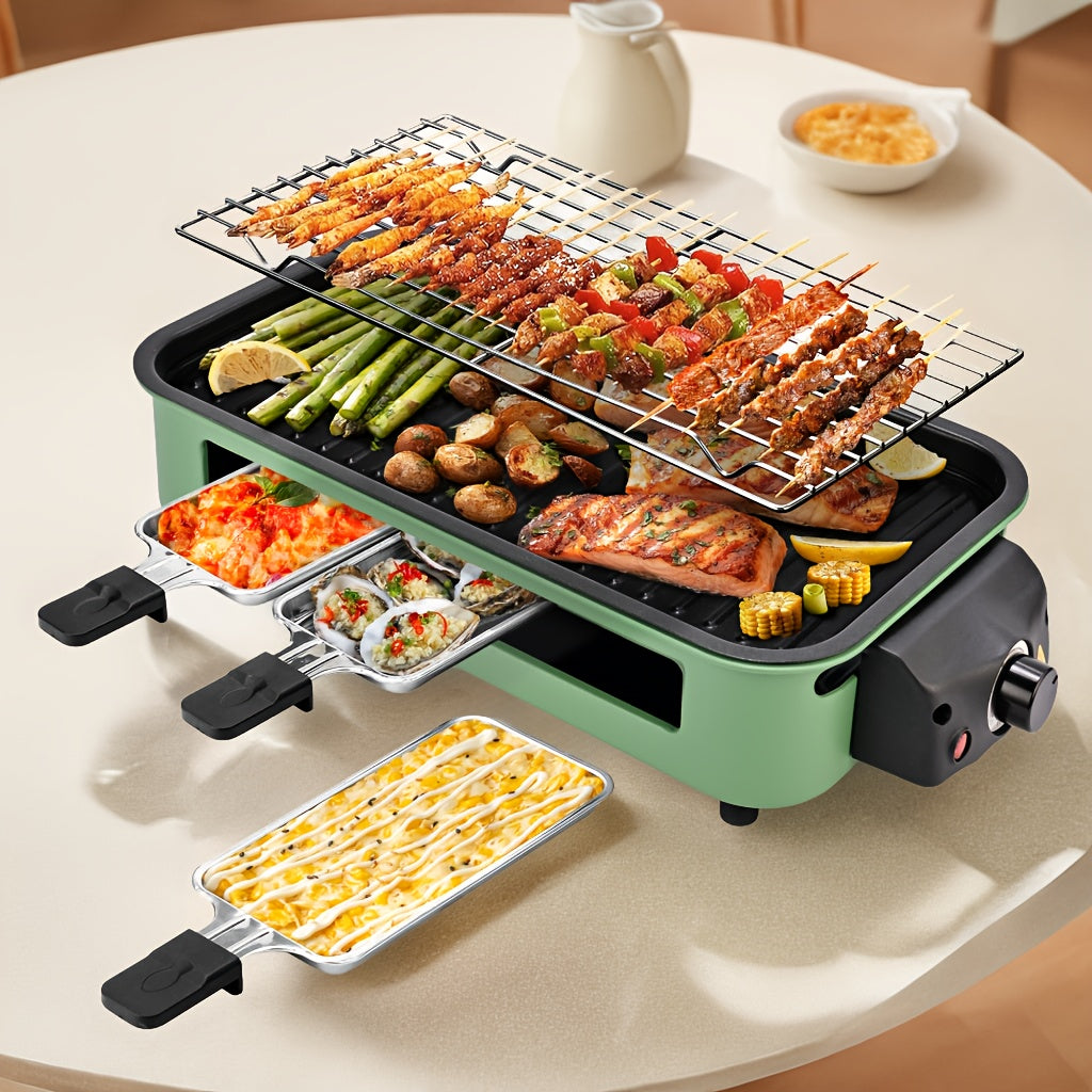 Smokeless Indoor Electric Grill 1700W Non-Stick BBQ Griddle