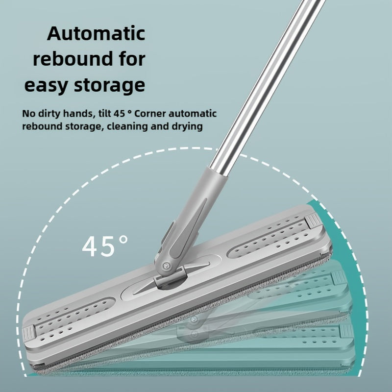 Hands-Free Flat Mop With Bucket Wet Dry Floor Cleaning Mop