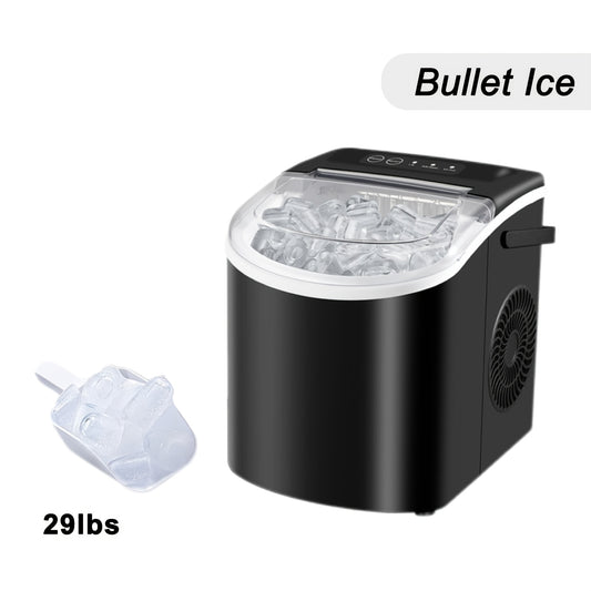 Household Portable Ice Maker 26Lbs/24H Quick Ice Cube Maker with Accessories