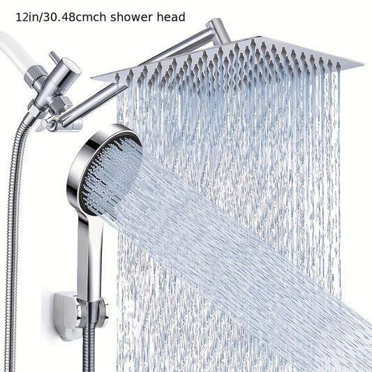 9 Settings Rainfall Handheld Shower Head Adjustable Angle